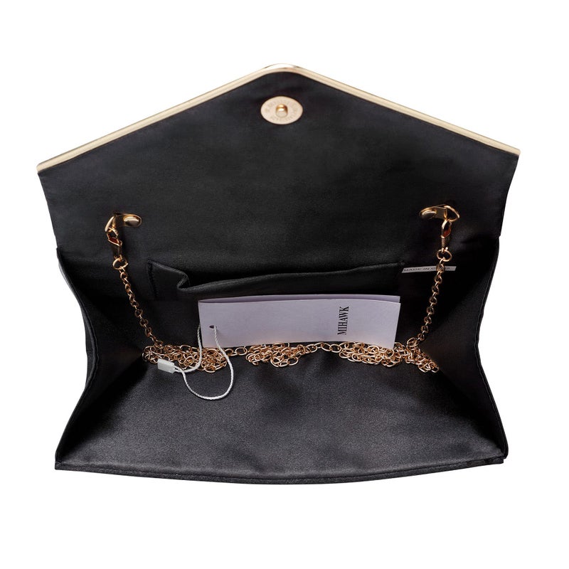 Mihawk Mihawk clutch purses for women Clutches for Women Wedding Clutches for Women Clutch Evening Purses and Clutches Clutch Purses for Women(Black)  - Image 5