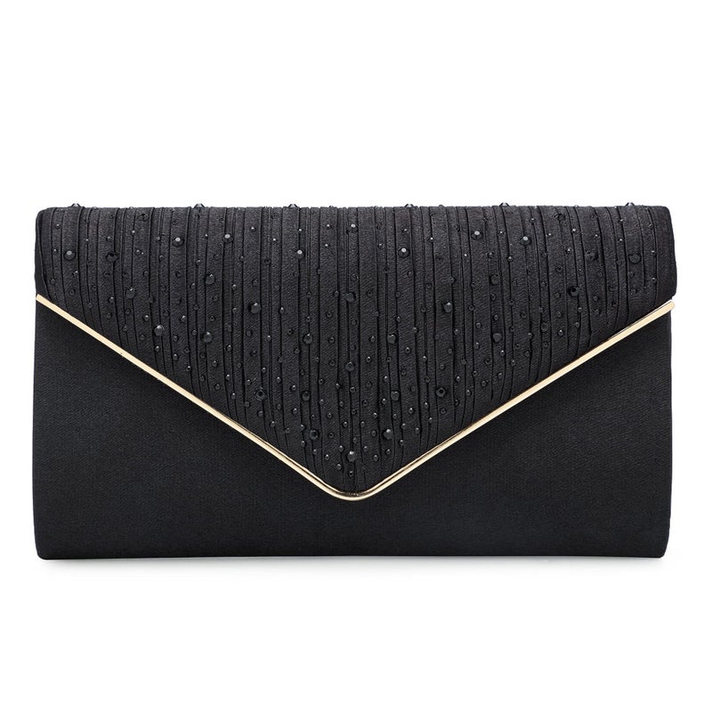 Mihawk Mihawk clutch purses for women Clutches for Women Wedding Clutches for Women Clutch Evening Purses and Clutches Clutch Purses for Women(Black)  - Image 2