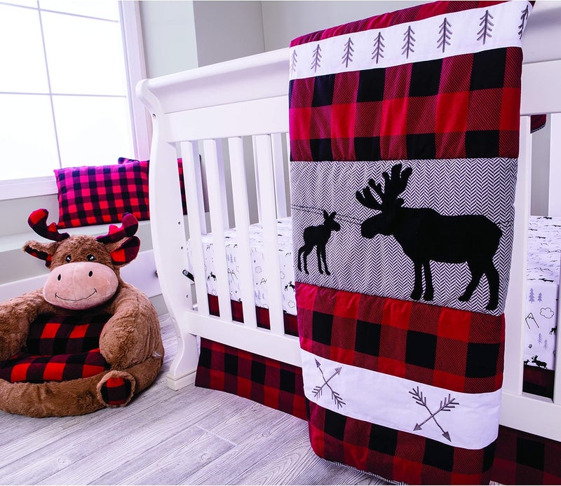 Trend Lab Red and Black Buffalo Check Hamper - Image 2