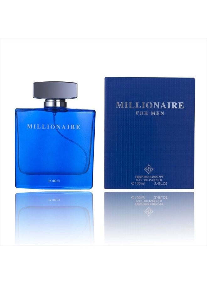 PERFUME&BEAUTY Perfume&Beauty Perfume Eau de Parfume for Men, 3.4 oz Spray Parfume for Men 100 ML- Blue Millionaire  - Image 1