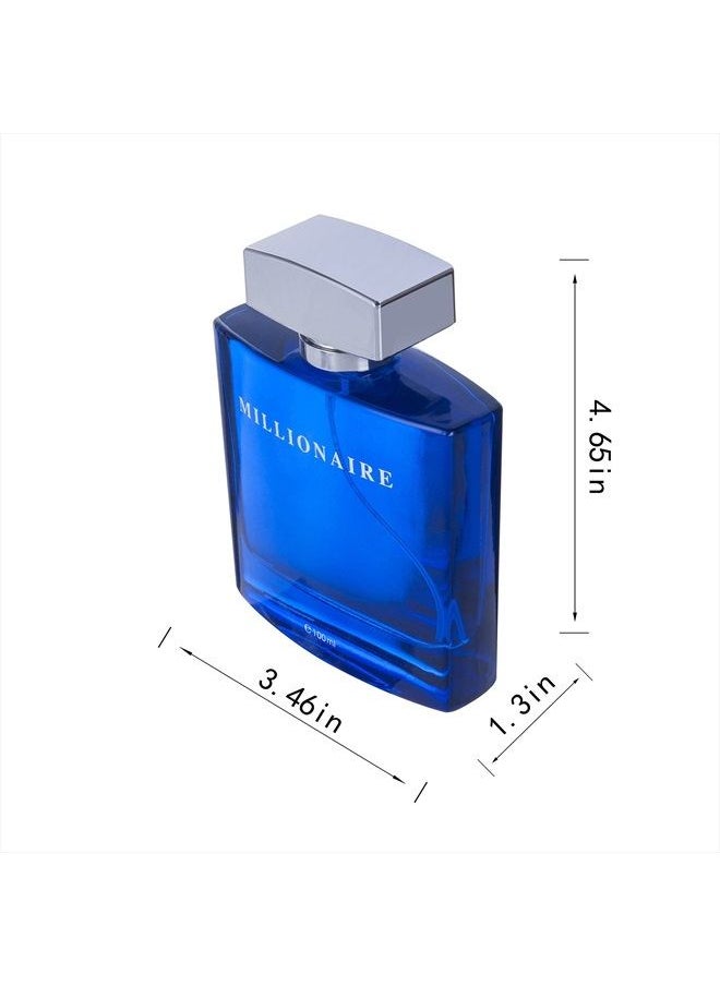 PERFUME&BEAUTY Perfume&Beauty Perfume Eau de Parfume for Men, 3.4 oz Spray Parfume for Men 100 ML- Blue Millionaire  - Image 2