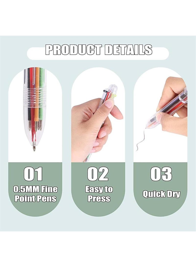  طائرة ورقية قلم حبر جاف متعدد الالوان 6 في 1 قابل للسحب 6 في 1 للمدرسة والمكتب ولوازم الطلاب وهدايا الاطفال من ابوتو، 10 قطعة (0.5 ملم) - Image 3