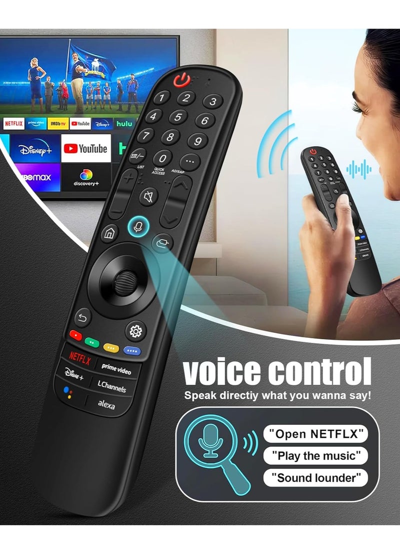 ELTRAZONE Replacement Magic Remote Control for LG Smart TV with Pointer and Voice Function Compatible with LG 2021-2022 UHD OLED QLED NanoCell 4K 8K TV (MR22GA MR22GN) - Image 4