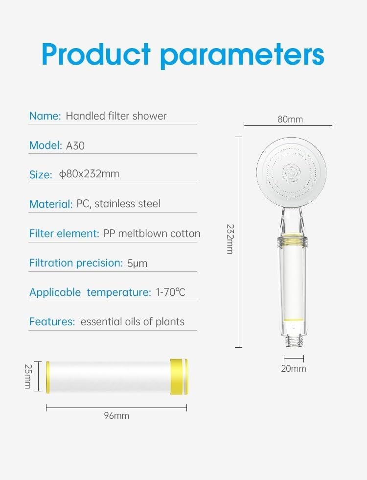 Nidy Shower Head Beautifying Skin Care Aromatherapy C Filter Core Fragrance Flower Shower Head Bathroom Lemon AromatherapyShower Filter for Hard Water Removes Chlorine Showerhead Filter High Output - Image 5