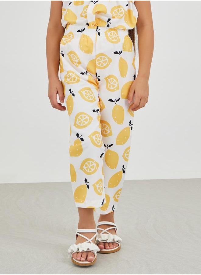 Styli Styli Graphic Print Strappy Top and Pants Set  - Image 5