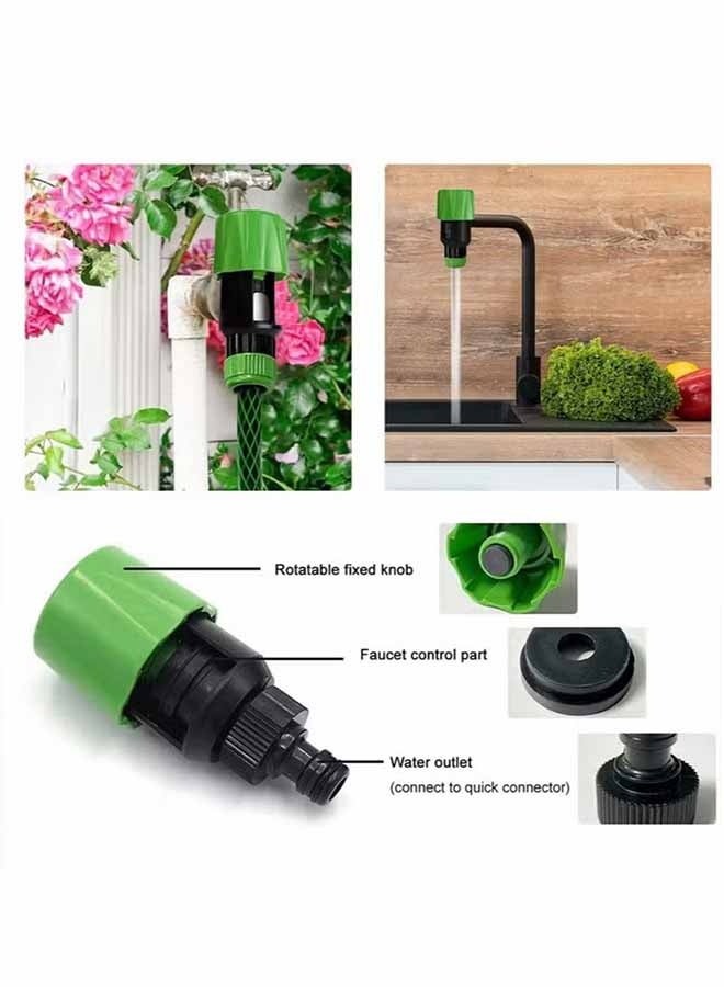 واي جيه موصل خرطوم الحنفية، مجموعتان لأدوات ري المطبخ والحديقة، موصل سريع لأنبوب الخرطوم، محول موصل حنفية عالمي، وصلة أنبوب المطبخ، مع موصل صنبور أنثوي سداسي النقاط - Image 3