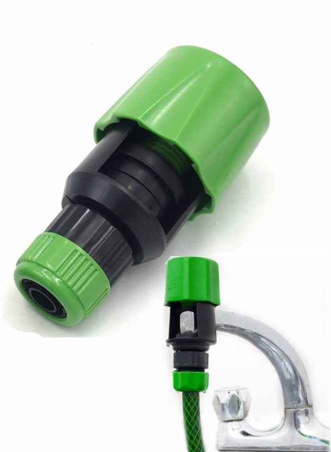 واي جيه موصل خرطوم الحنفية، مجموعتان لأدوات ري المطبخ والحديقة، موصل سريع لأنبوب الخرطوم، محول موصل حنفية عالمي، وصلة أنبوب المطبخ، مع موصل صنبور أنثوي سداسي النقاط - Image 1
