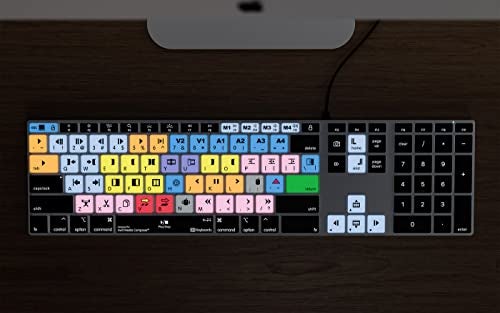 KB Covers Avid Media Composer Shortcut Keyboard for Windows PC Backlit Aluminum Video Editing Keyboard ColorCoded US Layout USBA Wired Designed and Made in USA - Image 3