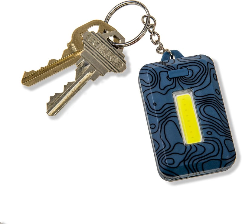 Carson COB LED Keychain Flashlight with Stainless Steel Keyring - Blue - Image 3
