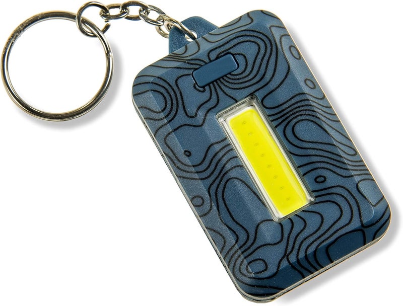 Carson COB LED Keychain Flashlight with Stainless Steel Keyring - Blue - Image 1