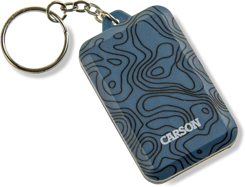 Carson COB LED Keychain Flashlight with Stainless Steel Keyring - Blue - Image 2
