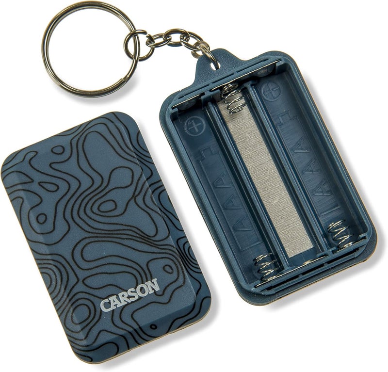 Carson COB LED Keychain Flashlight with Stainless Steel Keyring - Blue - Image 4
