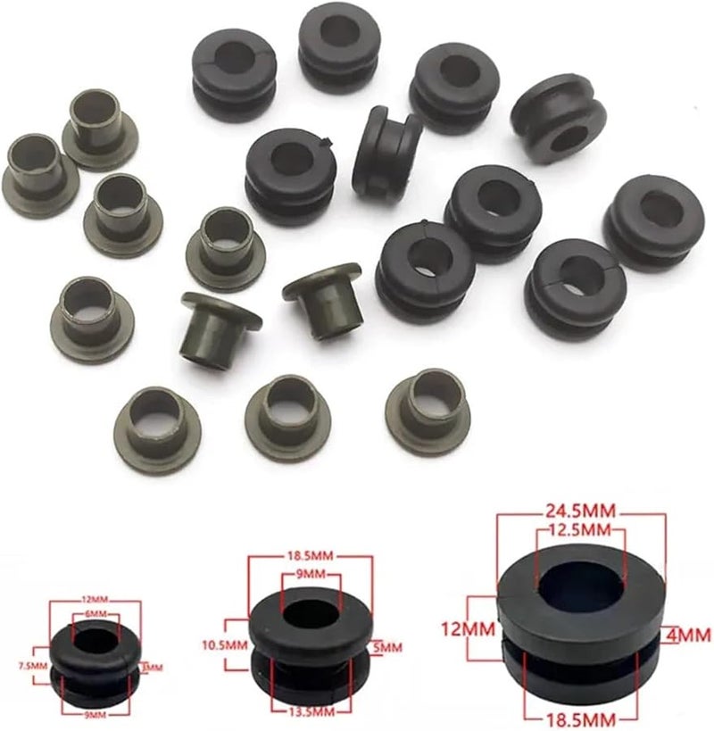 Motorcycle Rubber Grommets 40 Sets Medium Color Bolt Replacement Pressure Relief Cushion - Image 3