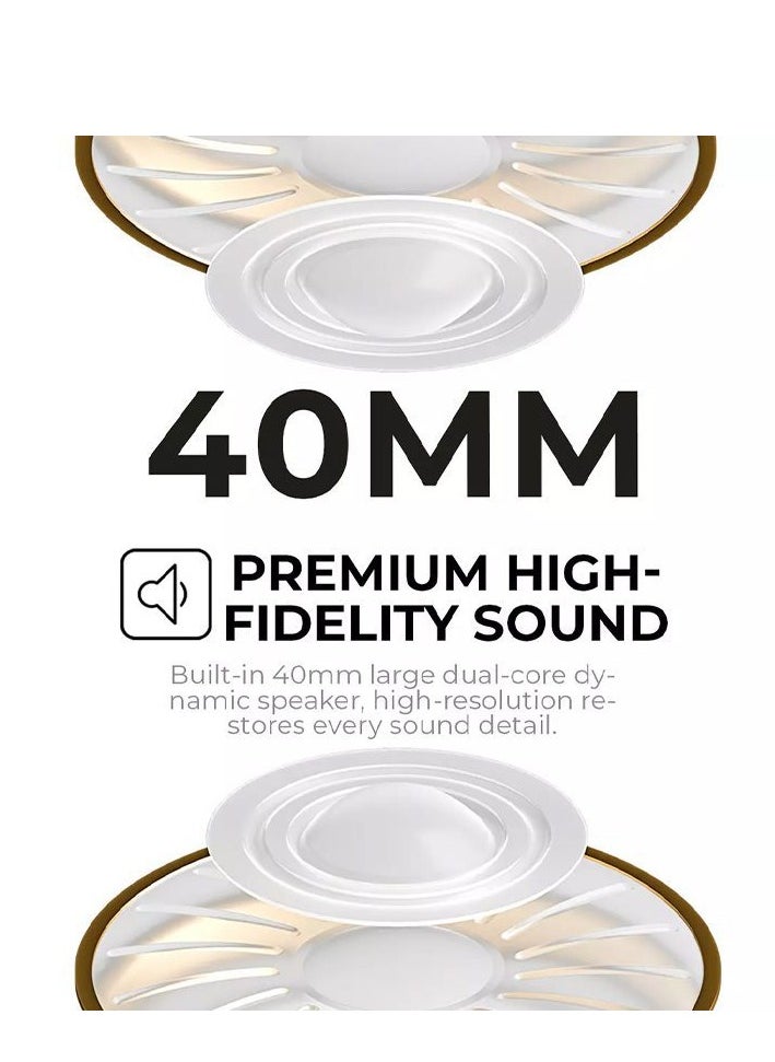 havit Bluetooth Headphones Over Ear, Active Noise Cancelling Wireless 5.3V Headphones, 50H Playtime, HiFi Stereo Headphones Wireless, Soft Ear Pad, Built-In Mic, Foldable Headphones for Phone/PC- Black  - Image 4