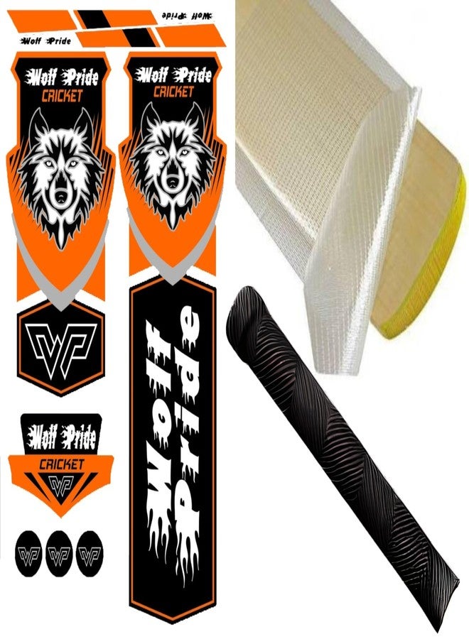 WOLF PRIDE Combo Offer (Cricket bat Sticker Grip with Fiber Sheet) - Image 1