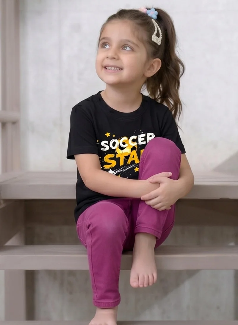 فنكار FUNKAAR تيشيرت أطفال بطباعة جرافيك لكرة القدم