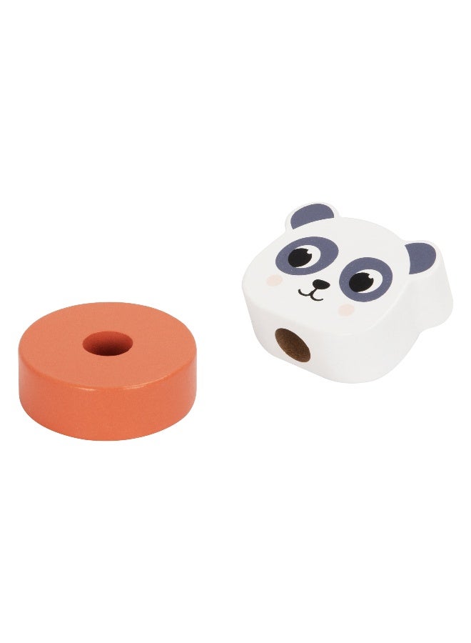 COGNIKIDS Panda Tower Stacking Toy for Toddlers | Rainbow Color Blocks with Cute Panda | Early Learning Balance & Color Recognition Toy | Safe Wooden Construction for 18+ Months - Image 5