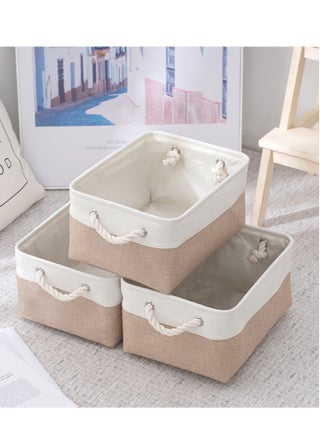 Set of 3 Small Foldable Cube Storage Baskets with Strong Carry Handles - Multi-Purpose Storage Bins - Cube Basket Organizer (Black and Gray) - pzsku/Z0DCDA98AC41C3AF61BEBZ/45/_/1732679157/7b77184a-b2a9-4103-abbb-8e5db534310d