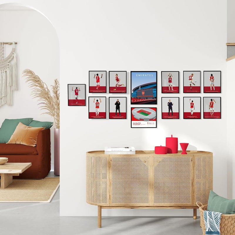 QUOTE - UNQUOTE ART QUOTE UNQUOTE ART Arsenal Merchandise Emirates Stadium Arsenal Poster 13x17 inches Black Frame - Image 5