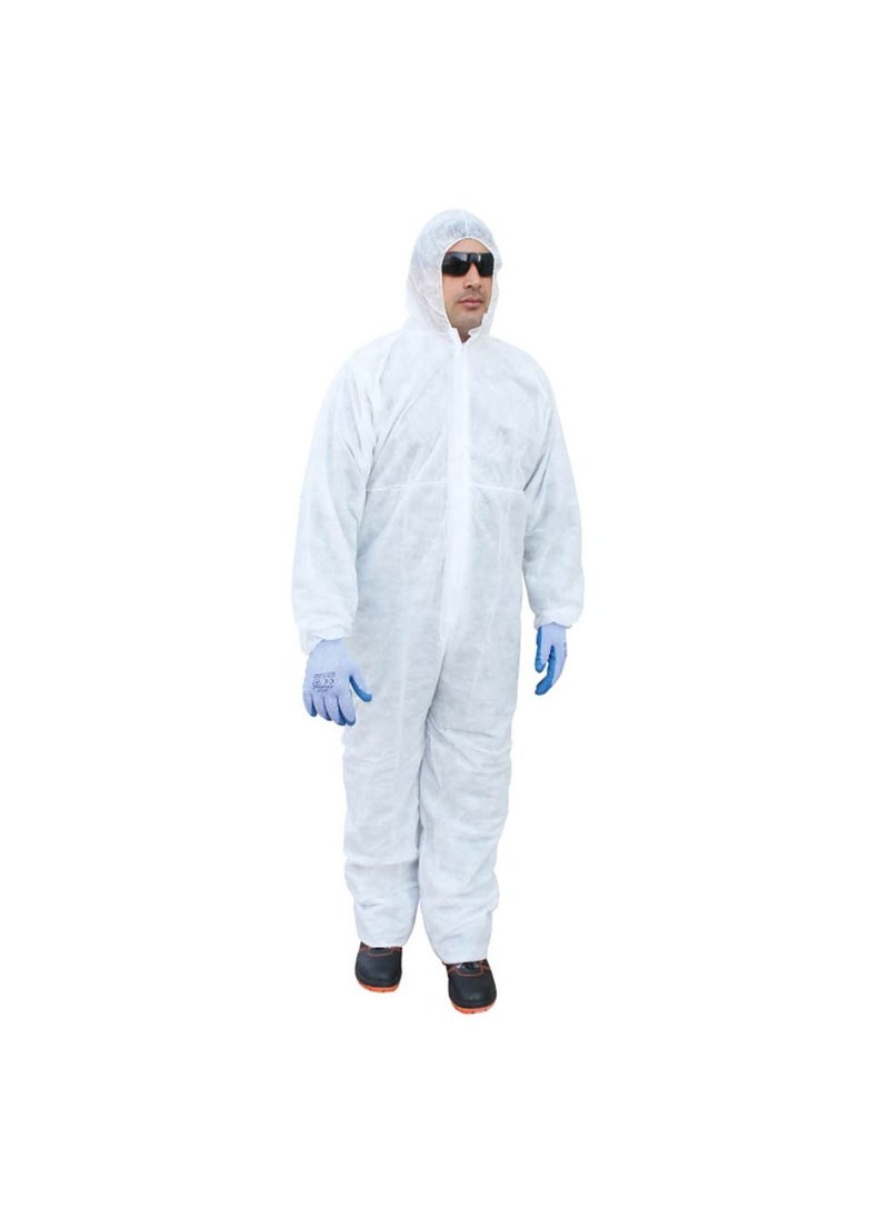 Vaultex Hooded Disposable Medical Isolation Protective Suit Coverall 60GSM Small 