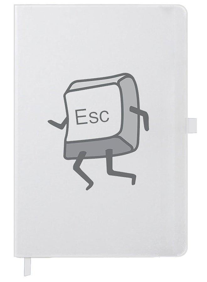 Theodor Designer A5 Thick White Hardcover Notebook Escape - Image 1