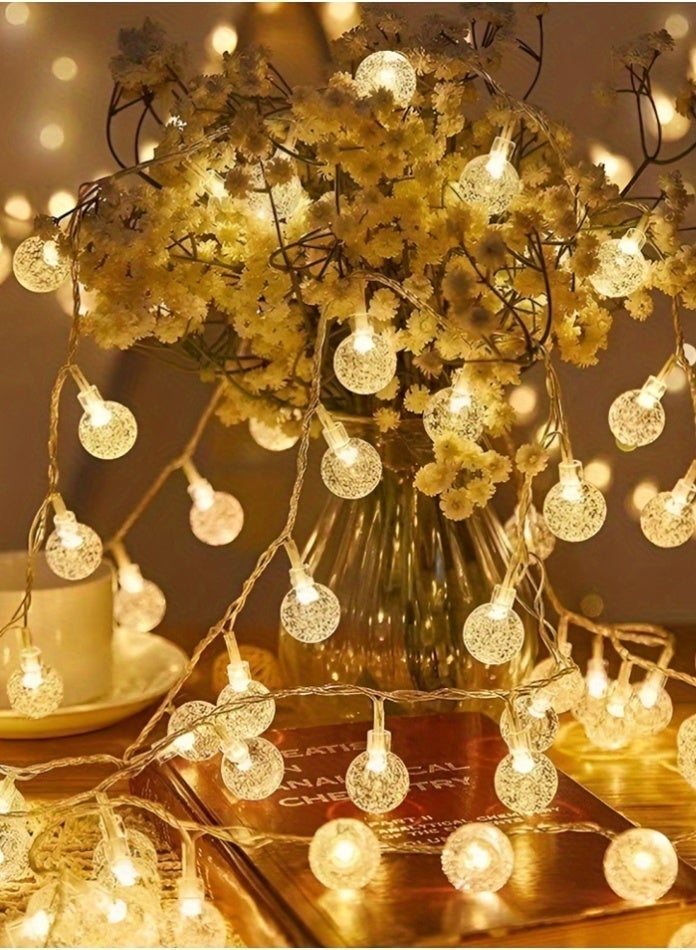 MODI 50 Meter 360LED Outdoor Warm Color Ball Ramadan String Lights with 8 Lighting Modes - White Wire, 20W IP44 Waterproof Warm White Crystal  – Camping, Eid, Christmas, Newyear, Diwali, Holiday Decor Lights - Image 2