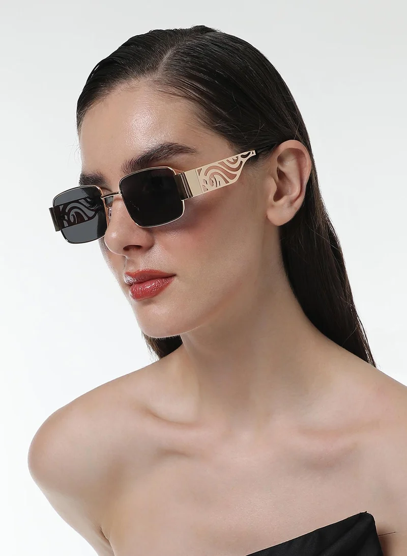 صوص هاوت نظارات شمسية لامعة بلون أسود أونيكس