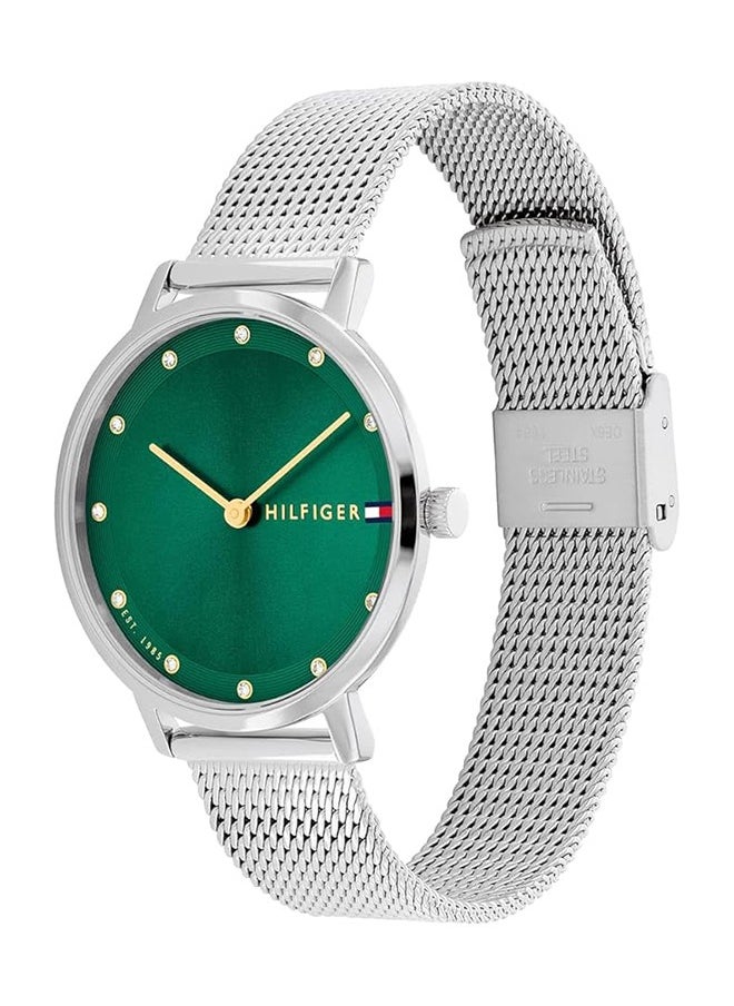 TOMMY HILFIGER ROUND ANALOG WOMEN'S GREEN CASE WATCH - 1782762 - pzsku/Z0DCDD7691EF092630FCCZ/45/_/1730453976/b6f858c0-17ee-4590-9469-6e1b78ac2784