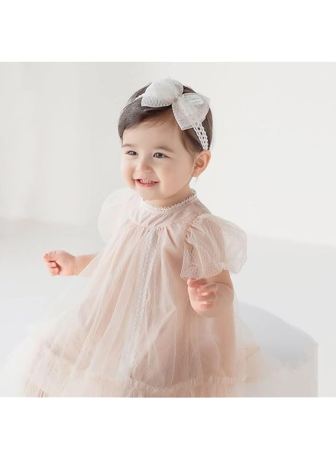 Excefore Bow Knot Headband For Baby Girls Soft Lace Floral Hairbands Ideal For Newborns Infants And Toddlers Hair Accessories - Image 5