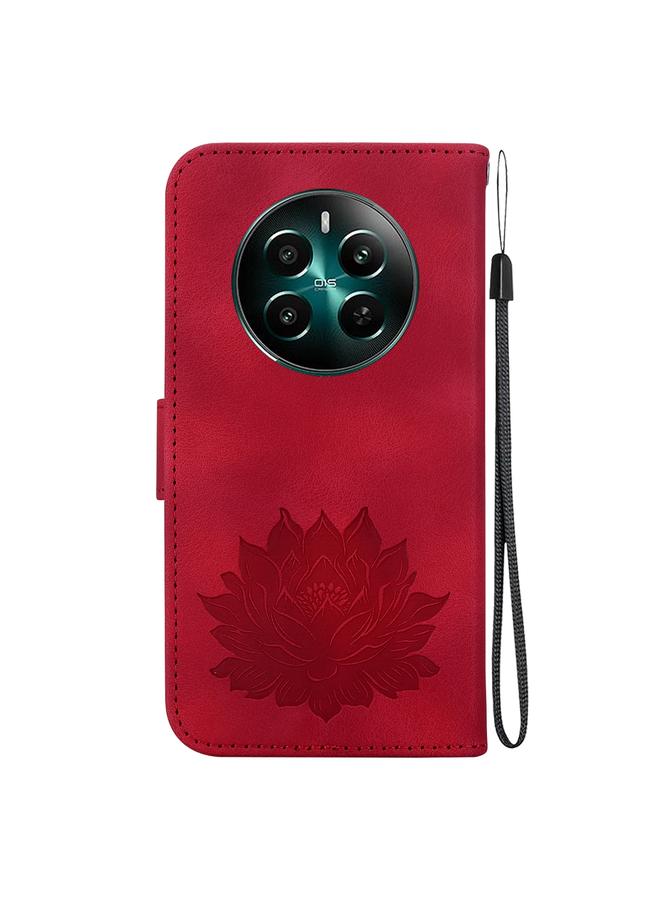 اس-توب جراب لهاتف Realme C53 / C53 India / C51 جراب هاتف من الجلد المنقوش بنقشة لوتس - Image 3