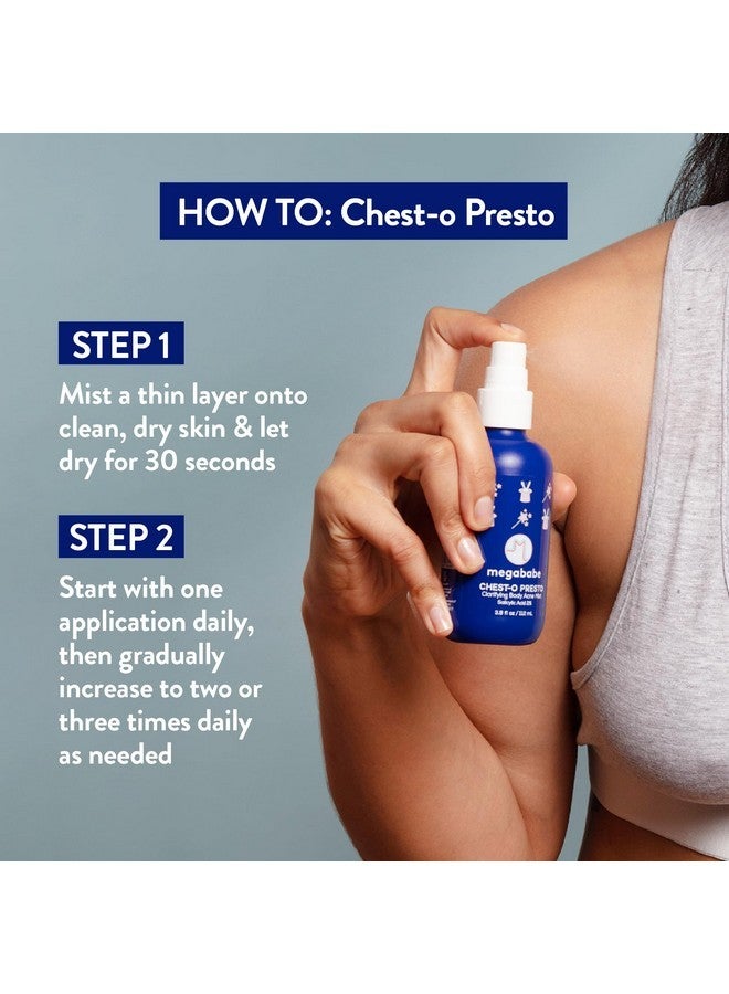 Megababe Chest-O Presto | Clarifying Body Acne Mist | Benzoyl Peroxide Free | 3.8 Fl Oz - Image 4