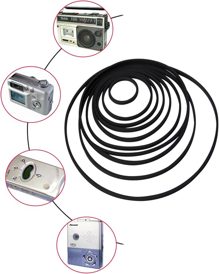 5 قطع أحزمة دوارة من المطاط مقاس 150 مم لمشغل الكاسيت وآلة التسجيل - Image 3