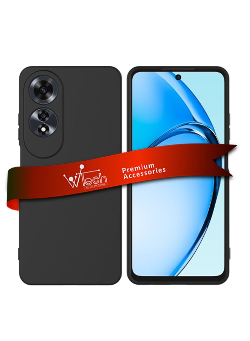 Wtech Oppo A60 4G 2024 Liquid Silicone Case Cover Black - Image 1