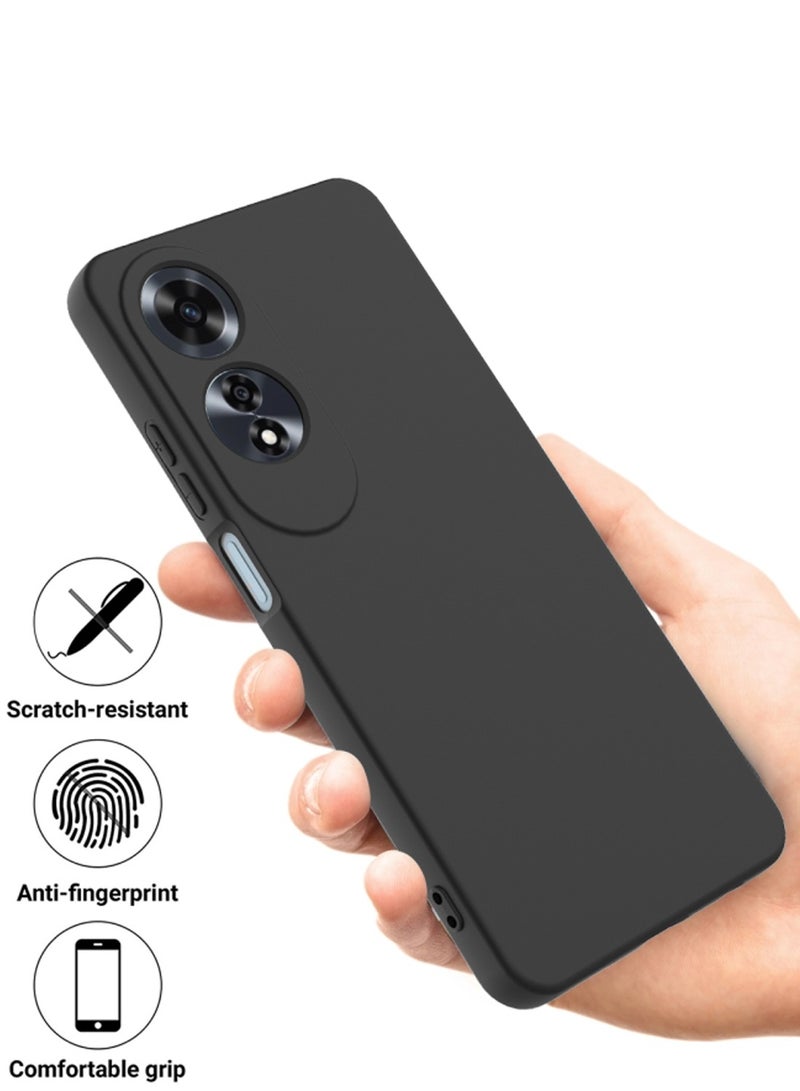 Wtech Oppo A60 4G 2024 Liquid Silicone Case Cover Black - Image 2