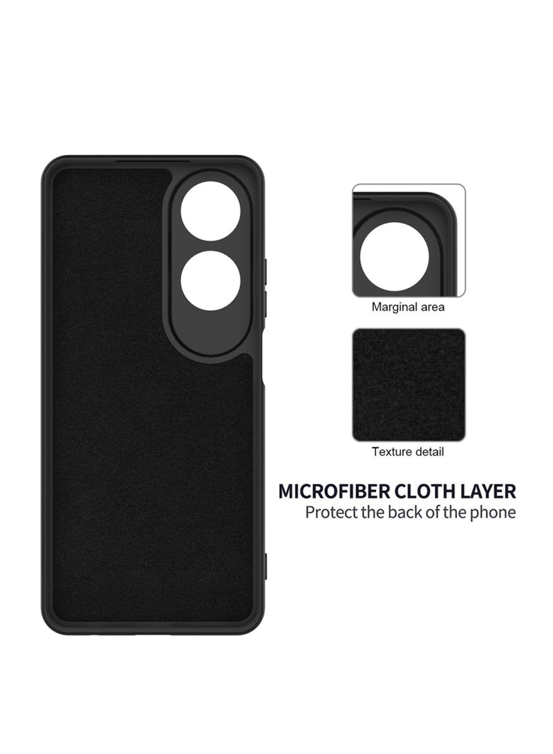 Wtech Oppo A60 4G 2024 Liquid Silicone Case Cover Black - Image 5