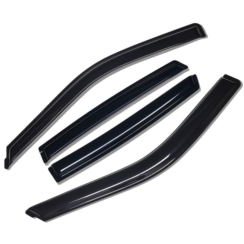 Lightronic Extra Durable Outside-Mount Auto Vent Window Visor, Fits 2006-2012 Toyota Rav4, UV Protection Rain Guard, Original Wind Deflector, No-Drill Easy Install, Dark Smoke, 4-Pcs - Image 3
