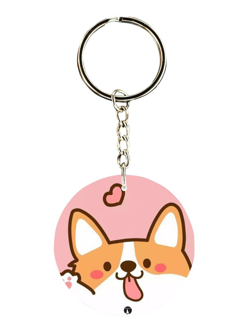 RKN Double Sided Dog Printed Keychain