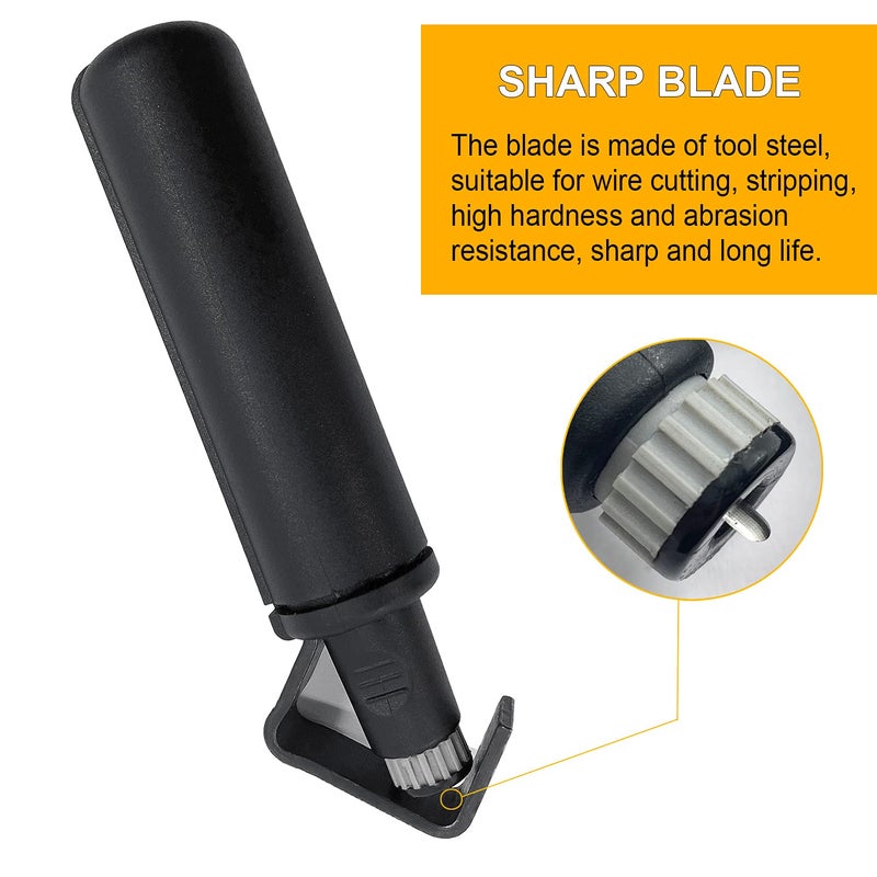 GROWORD Round Cable Stripper Tool - Adjustable Cutting Depth Jacket Slitter - Fast & Precise Removal - 3/16" to 1 1/8" Diameter - Image 5