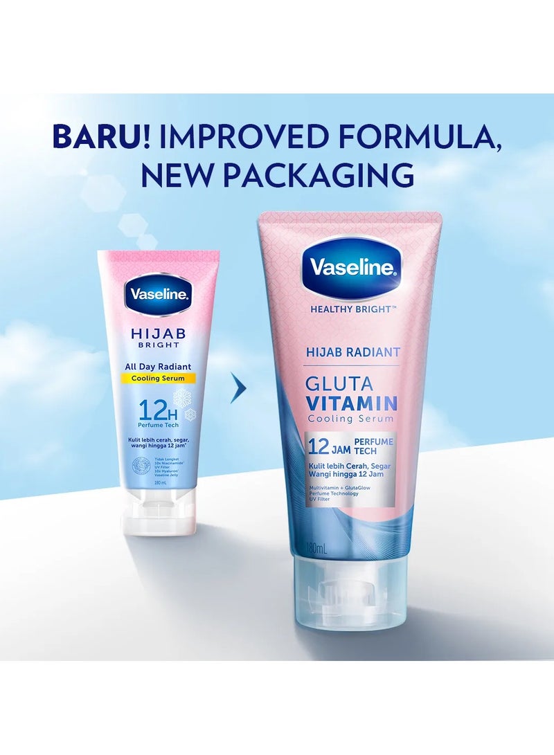 Vaseline Hijab Radiant - Gluta Vitamin Cooling Body Serum 180ml - Image 5