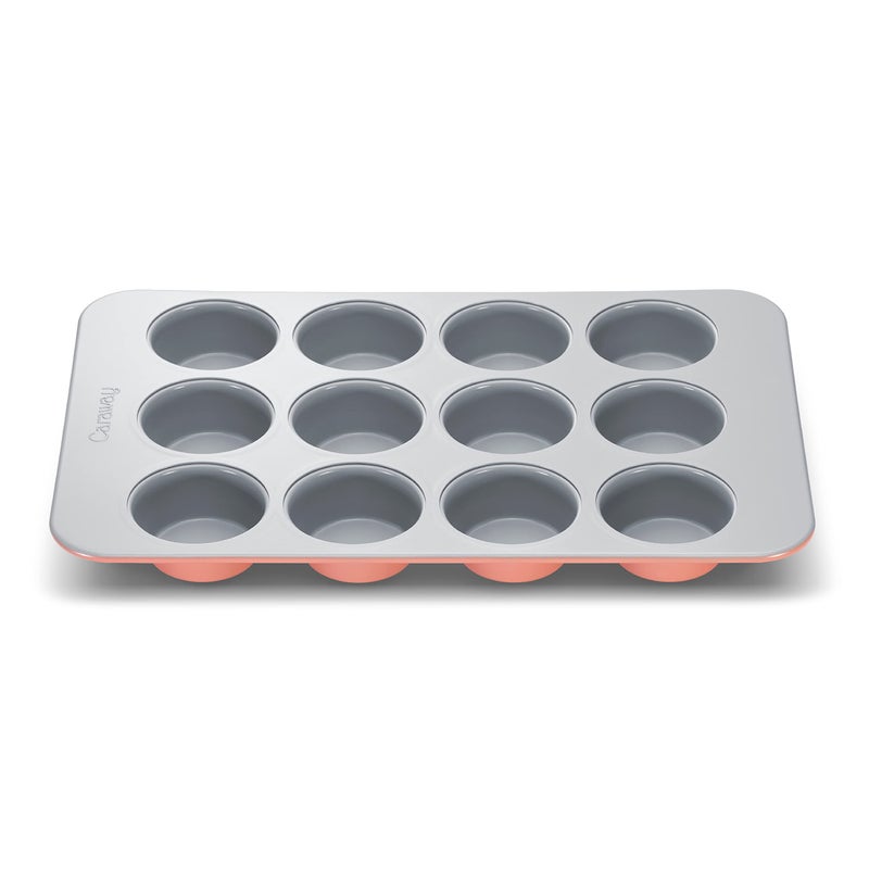 Caraway Non-Stick Ceramic 12-Cup Muffin Pan - Naturally Slick Ceramic Coating - Non-Toxic, PTFE & PFOA Free - Perfect for Cupcakes, Muffins, and More - Perracotta - Image 1
