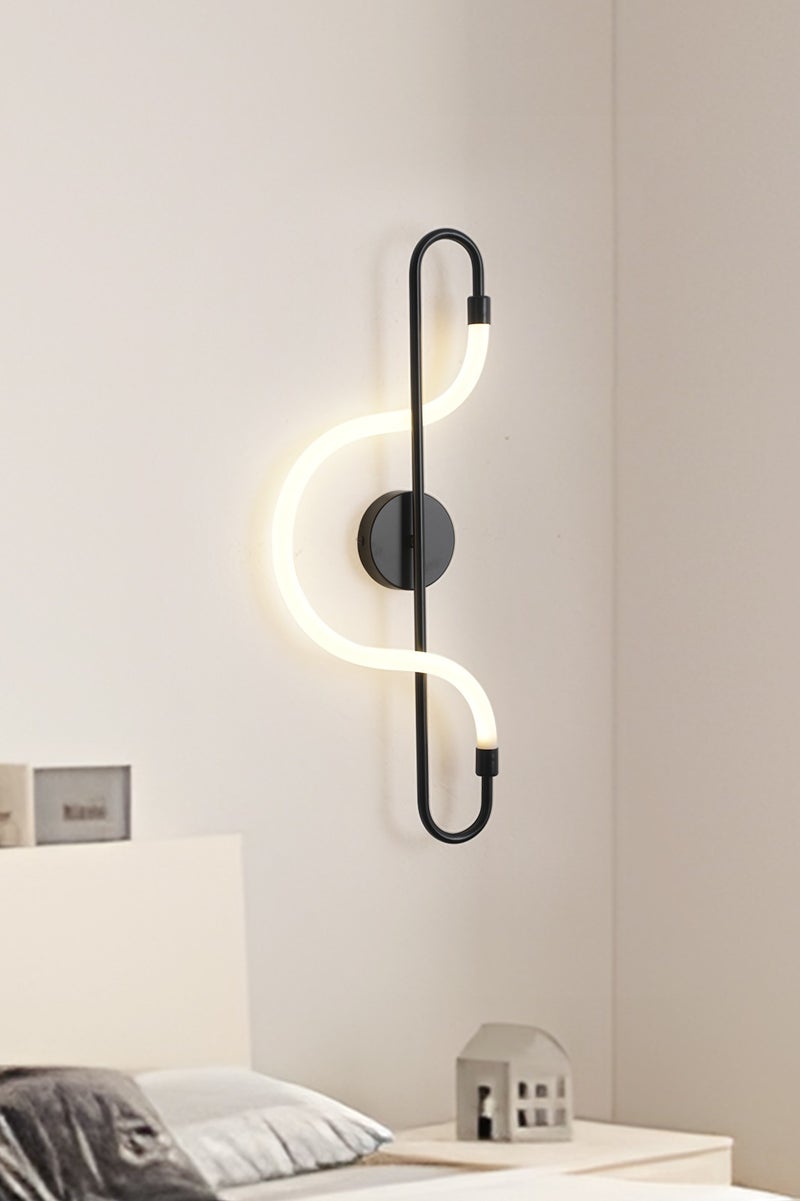 YATAI LIGHTING Modern LED Wall Light, 12W Minimalist Rectangular Wall Lamp with Switch Control, Dimmable 3000K-6000K Acrylic & Metal Sconce for Bedroom, Hallway, Dining Room, Mirror Side, Black, 60CM - Image 5