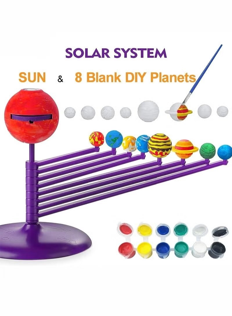 Solar System for Kids and Teens .Solar System Model with Planet Projector - DIY Educational Solar System Toys with Paint and Brushes-Astronomy Planets for Kids - Image 3