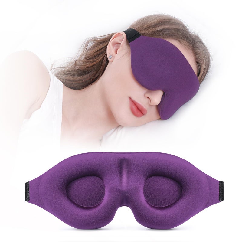 YIVIEW Sleep Mask for Side Sleeper, Complete Light Blocking 3D Sleeping Eye Mask, Soft Breathable Eye Cover for Women Men, Relaxing Zero Pressure Night Blindfold - Image 1