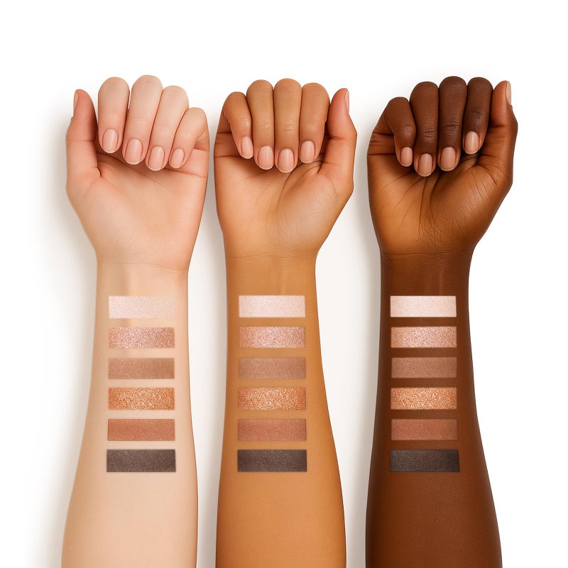 SUSIKEKI 6 Colors Mini Eyeshadow Makeup Palette Caramel & Bronzed Neutral Tone Eye Shadow Matte & Shimmer Nude Make Up Pallet with Mirror Blendable Highly Pigmented Travel Size Gift Kit 05 - Image 2