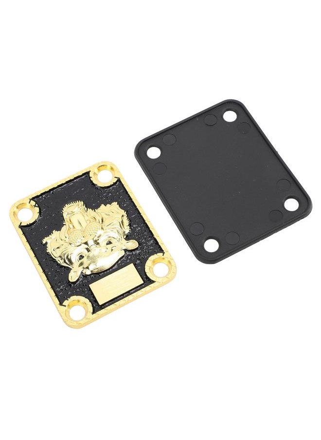 Thoraya - Electric Guitar Neck Plate 4 Holes Zinc Alloy Protective Guitar Neck Board Replacement GV120 - Image 1