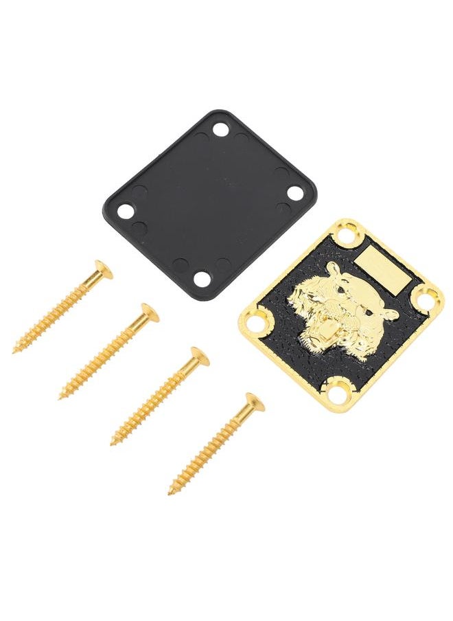 Thoraya - Electric Guitar Neck Plate 4 Holes Zinc Alloy Protective Guitar Neck Board Replacement GV120 - Image 1