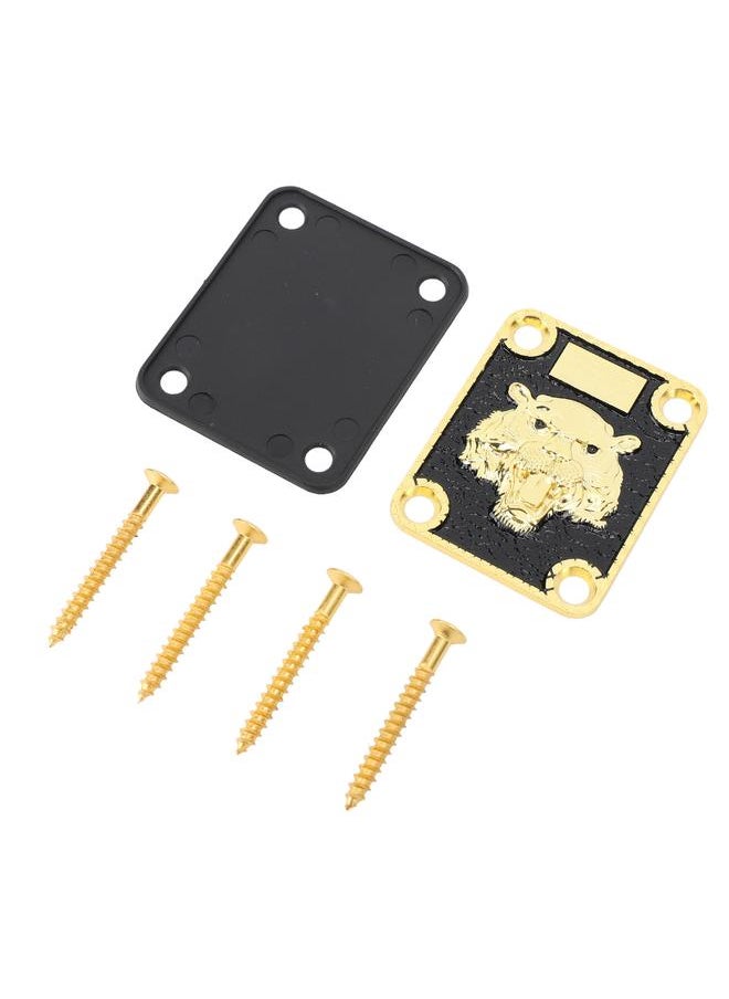 Thoraya - Electric Guitar Neck Plate 4 Holes Zinc Alloy Protective Guitar Neck Board Replacement GV120 - Image 1