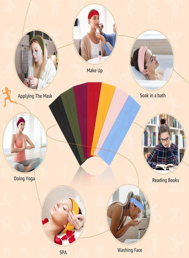 ZIBUYU® 6PC Head Band for Men Elastic Sports Hair Band for Men Breathable Gym Accessories for Man Workout Thin Soft Non-Slip Stylish Sweat Running Yoga (6 Colors) - Image 5