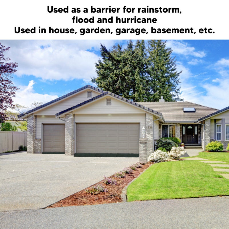 Flood Barrier 5-Piece Thickened Bags: Water Absorption Function - No Sand Filling Required Reusable Barrier for Home Doors Windows Garage Basements Hurricane Flood Protection - Image 4
