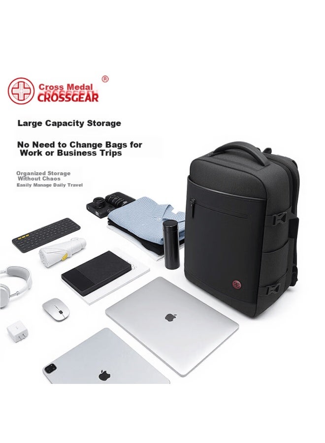 CROSS+GEAR Crossgear Cross Medal Men's Business Travel Backpack Large Capacity 16-inch Laptop Compartment School Bag New - Image 3
